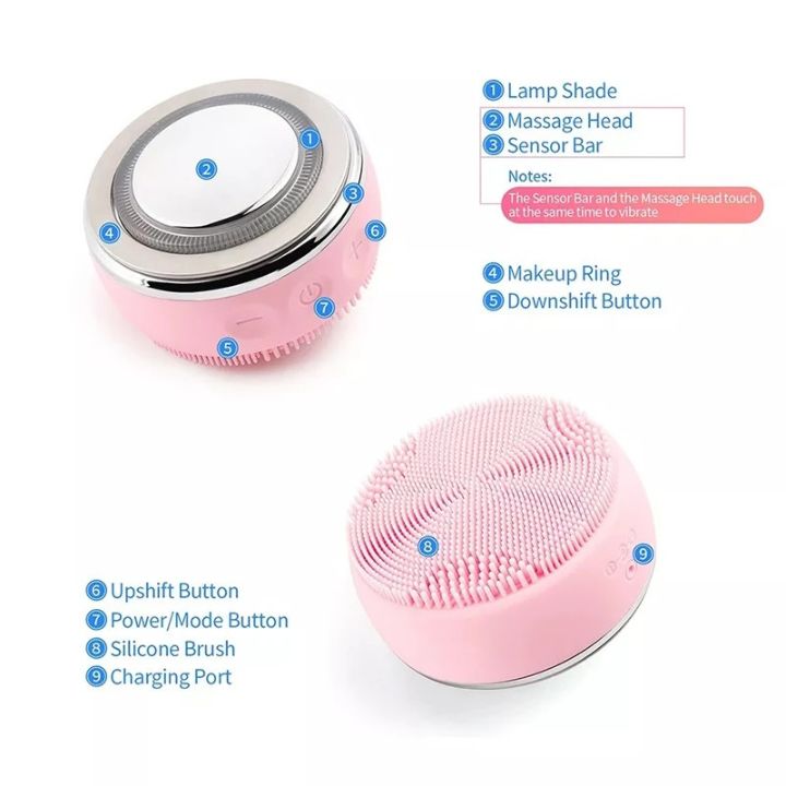 2-in-1 LED Heated Silicone Face Brush - Face Masks