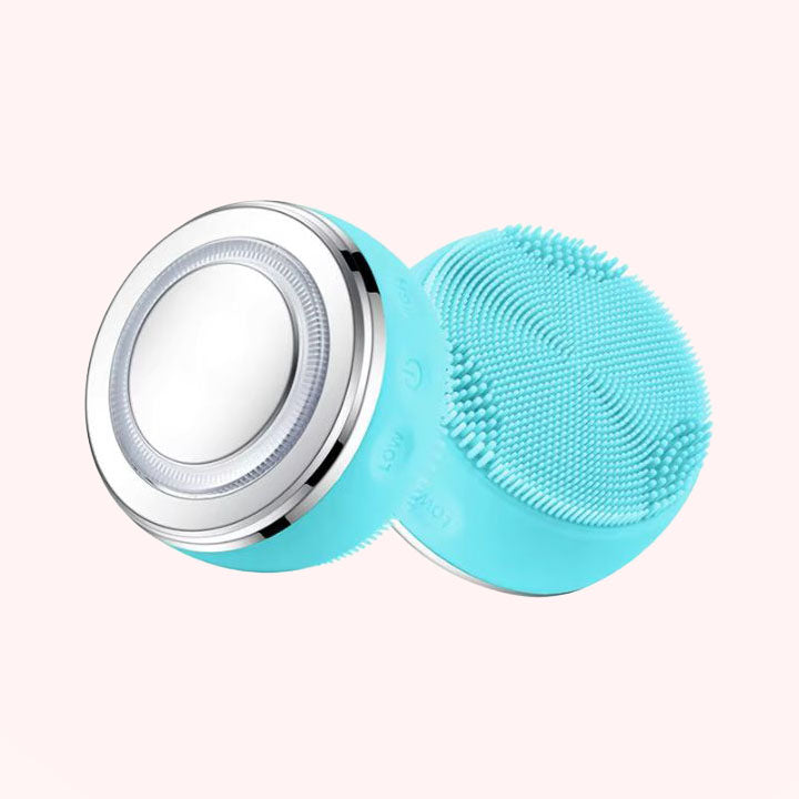 2-in-1 LED Heated Silicone Face Brush - Face Masks